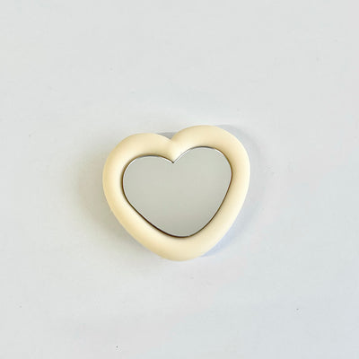 Mini mirror grip #cream heart