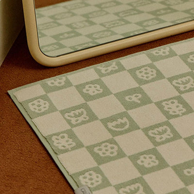 上質なタオル バスマット | green fog flower