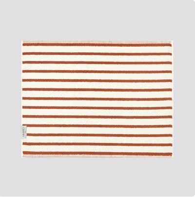 上質なタオル バスマット | almond stripe
