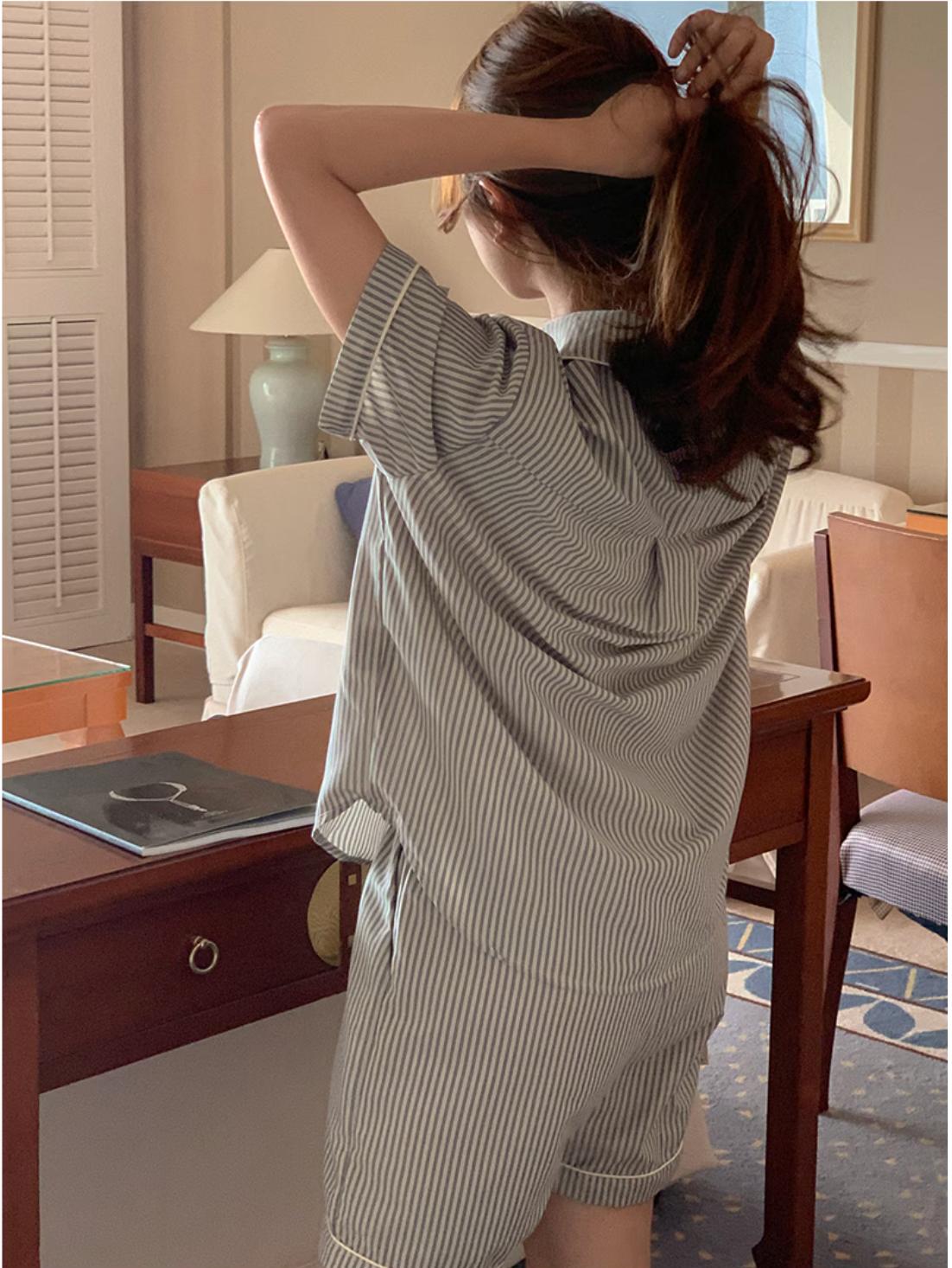 Greek stripe pj set | 2 colors
