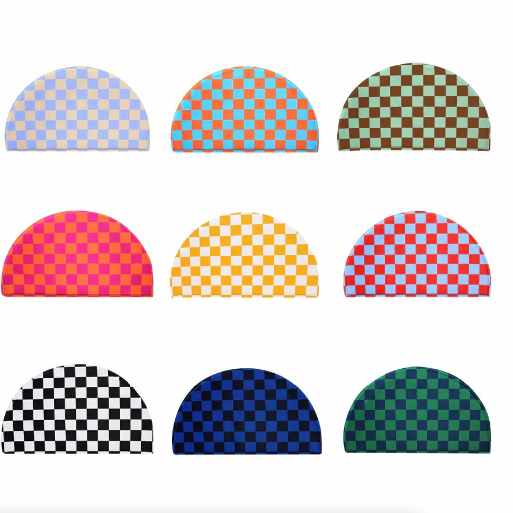 チェック柄 ハーフムーンラグ | half moon rug