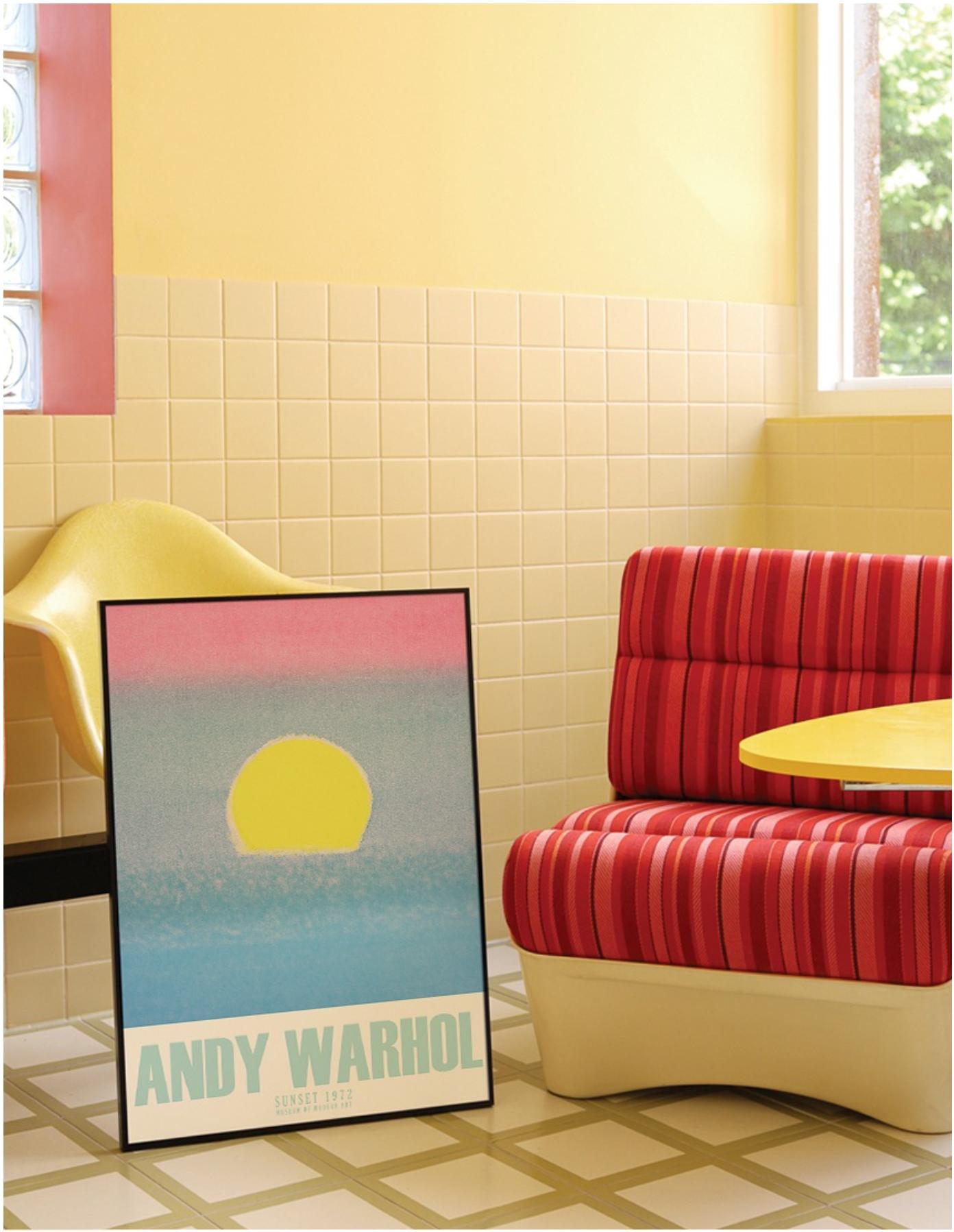 SUNSET andy warhol | wall art