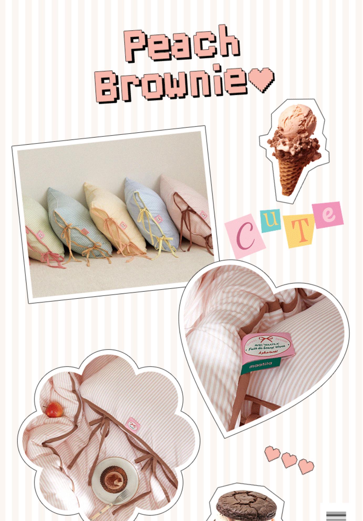 Peach brownie 布団カバー | ribbon cake collection