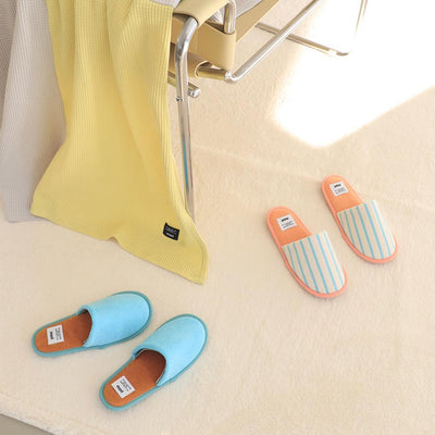 color striped room slippers | morl