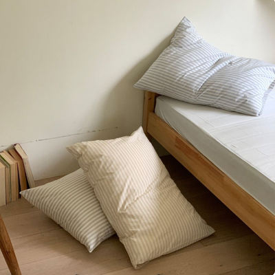 powder striped Pillow | La Tulipe