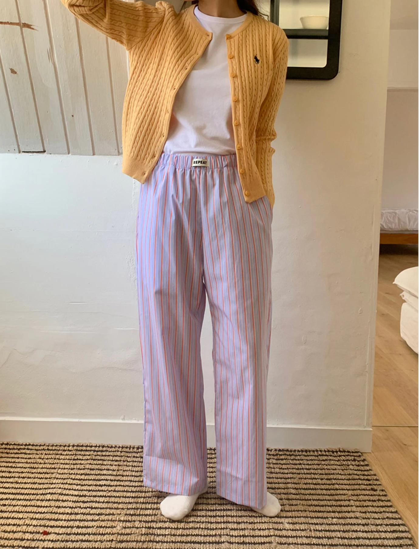ストライプ ルームパンツ | room pants