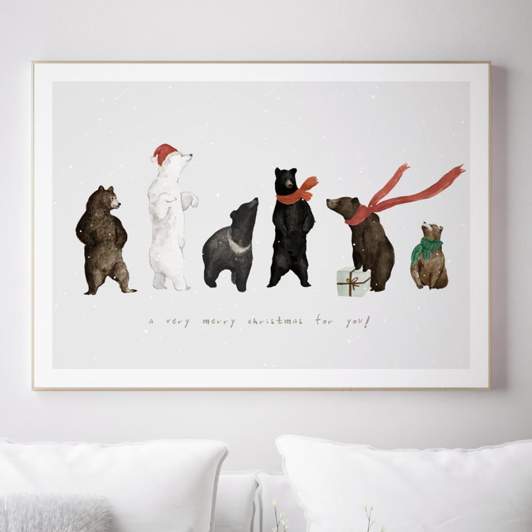 winter bears | wall art